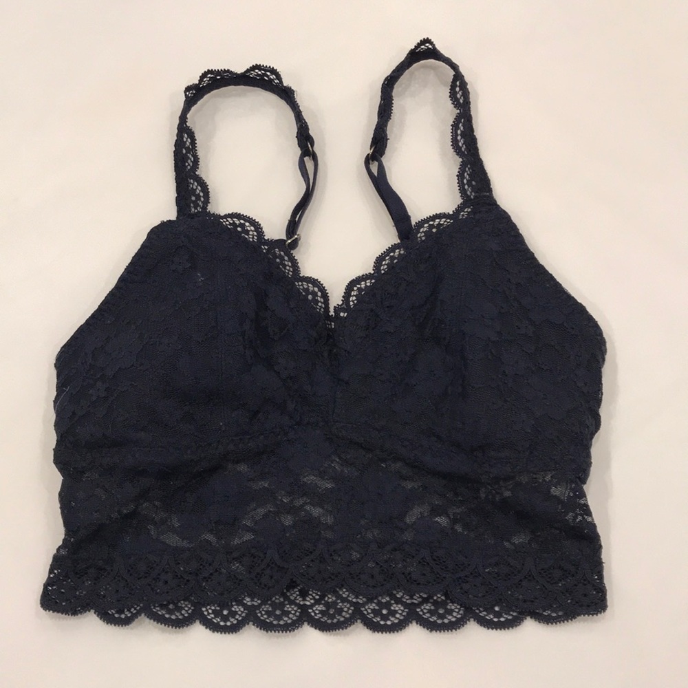 Hollister Navy padded Bralette XS